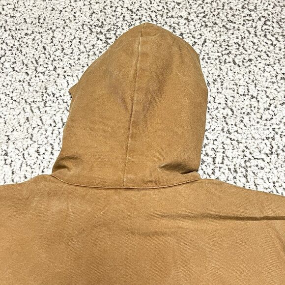 VTG Walls Outdoors Vest Mens XL Brown Duck Hooded Full-Zip Thermal Lined USA - Picture 13 of 14